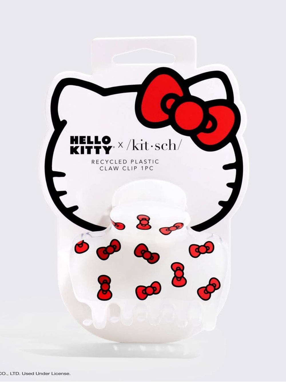 Hello Kitty x Kitsch Recycled Puffy Claw Clip- Kitty Bows